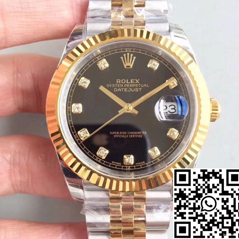 Black Dial EW Datejust Diamond-encrusted Rolex II Factory M126333-0013 0714